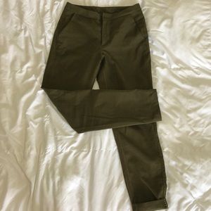 Green lululemon trousers